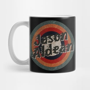 Retro Color Typography Faded Style jason Aldean Mug